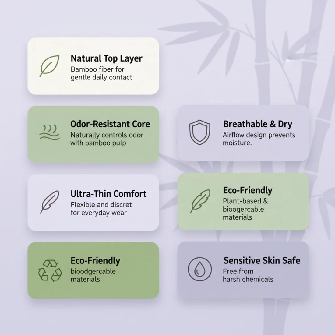 Bamboo Pads – Soft, Rash-Free Sanitary Napkins Walking Style