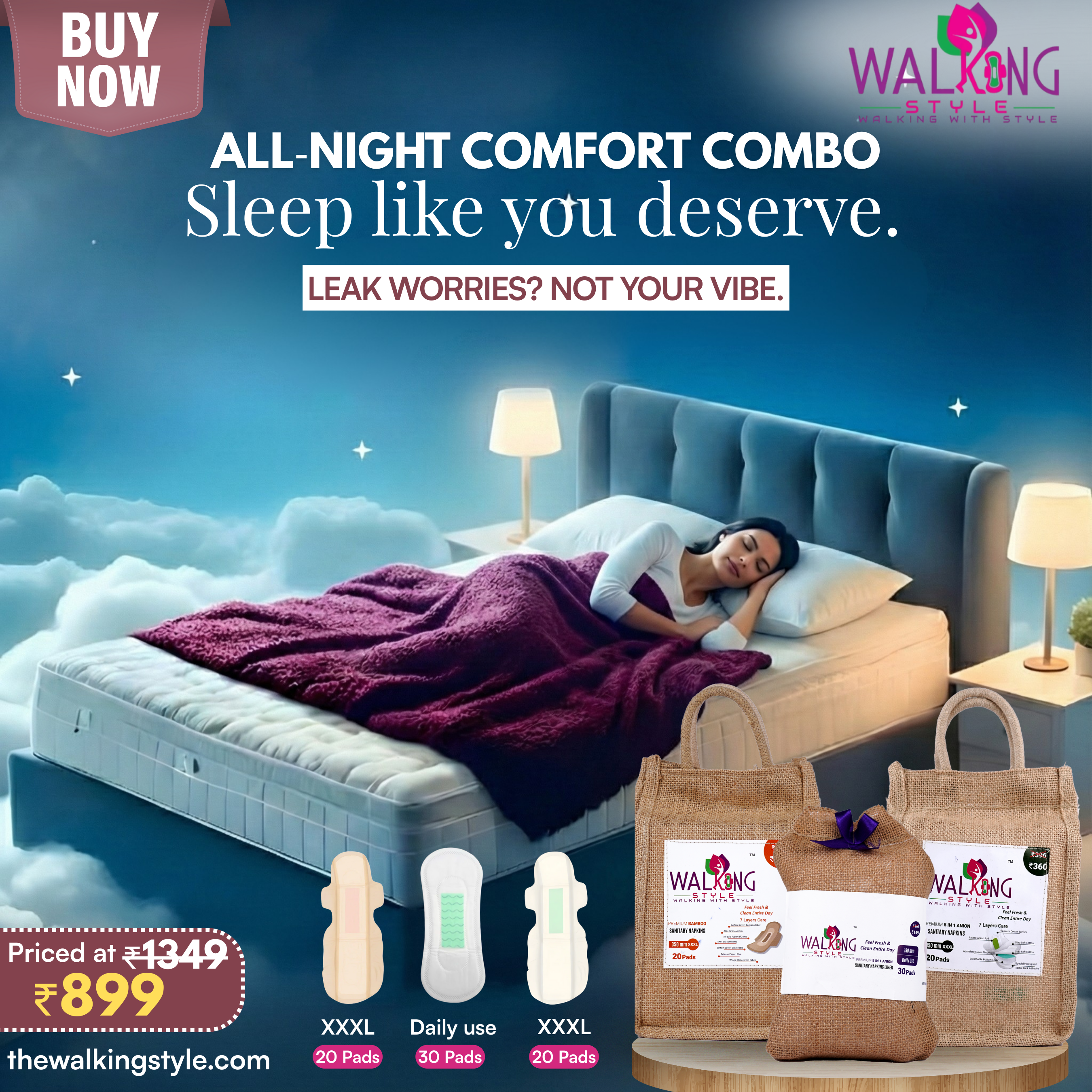 All-Night Comfort Combo Walking Style