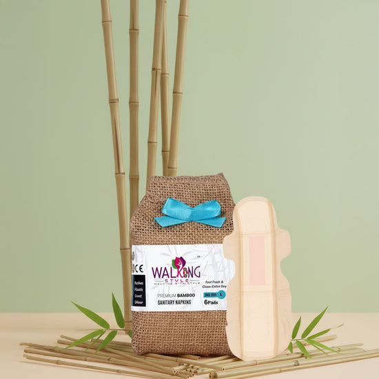 Bamboo Pads – Soft, Rash-Free Sanitary Napkins (L) Walking Style