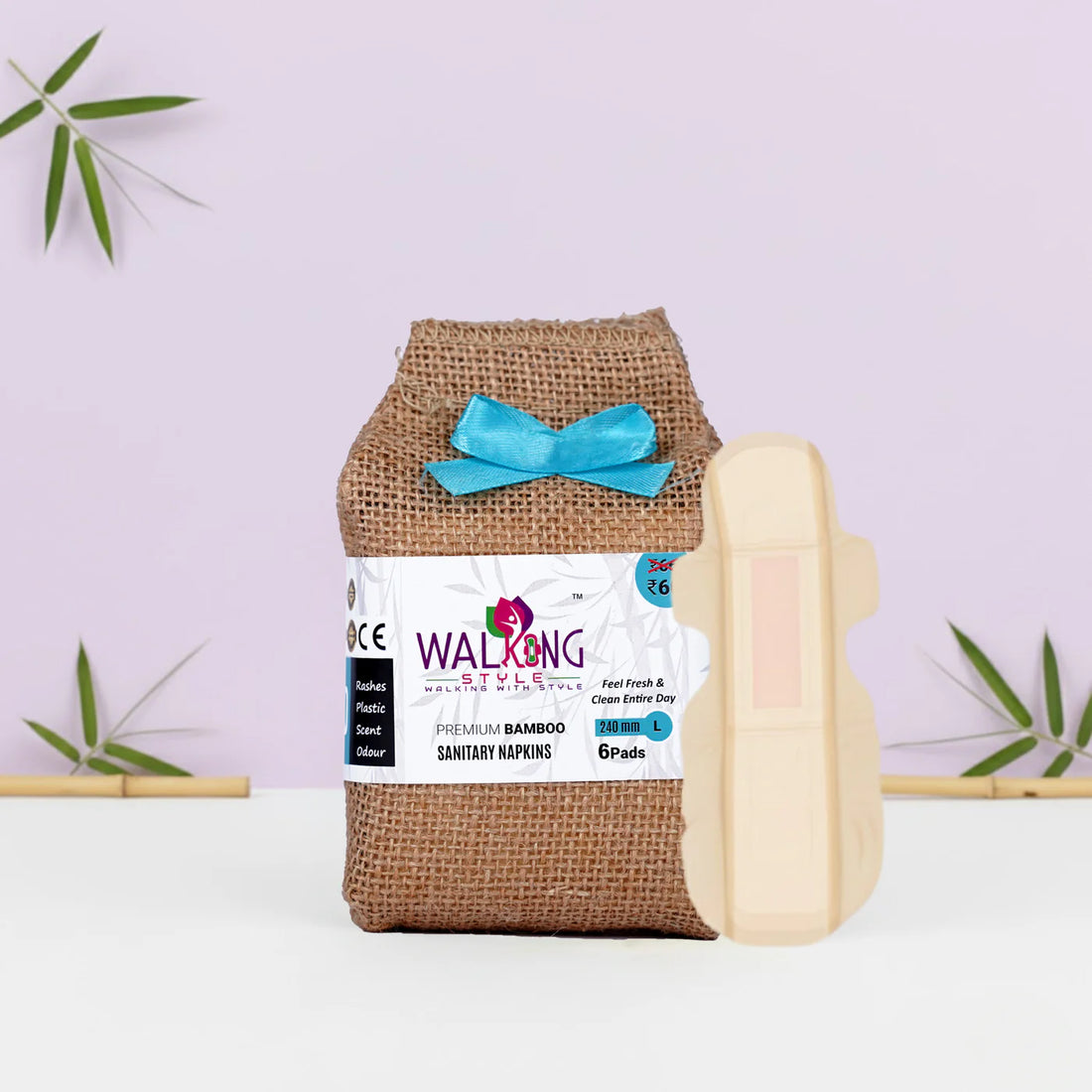 Bamboo Pads – Soft, Rash-Free Sanitary Napkins Walking Style
